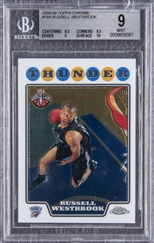 2008-09 Topps Chrome #184 Russell Westbrook Rookie Card - BGS MINT 9